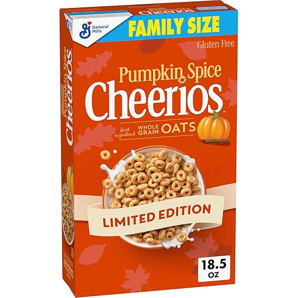 PUMPKIN SPICE CHEERIOS GLUTEN FREE BREAKFAST CEREAL, WHOLE...