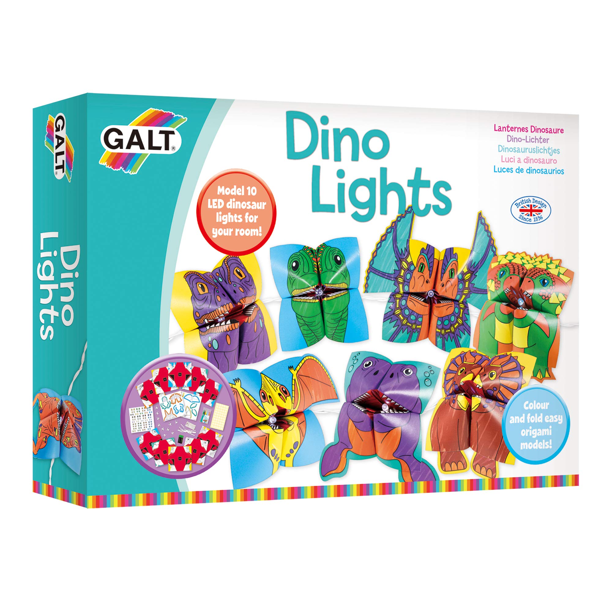 Galt Toys Dino Lights Origami LED Dinosaur Creative Craft Kit
