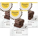 Simple Mills Almond Flour Baking Mix, Gluten Free Brownie Mix, Easy to make in Brownie Pan, Chocolate Flavor, Nutrient Dense,