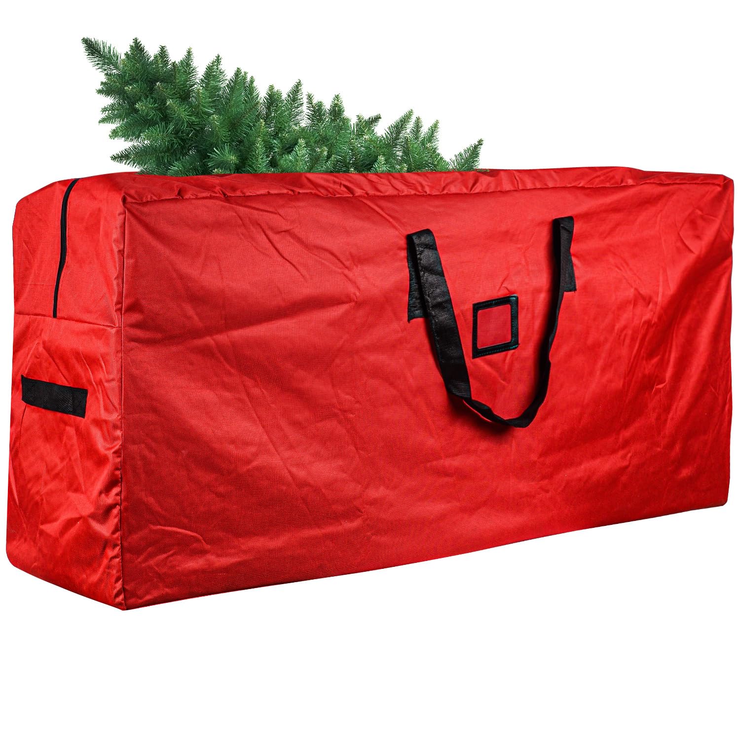 Christmas Tree Storage Bag Fits Up to 7.5 Feet Diassembled Tree, JOYCEMALL Heavy Duty Waterproof Artificial Xmas Tree Container Extra Large Moving Bag with Reinforced Handles & Dual Zipper - Red
