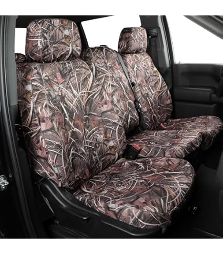 Custom Car Seat Covers For Chevy Silverado 1500/HD Crew Cab - Waterproof Neoprene Jungle Camo Precision Fit