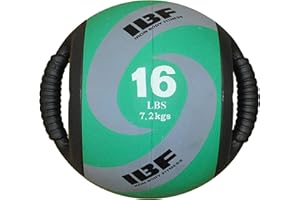 IBF Iron Body Fitness Dual Grip Medicine Ball with Built-in Handles, for Strength, Power and Crossfit Workouts