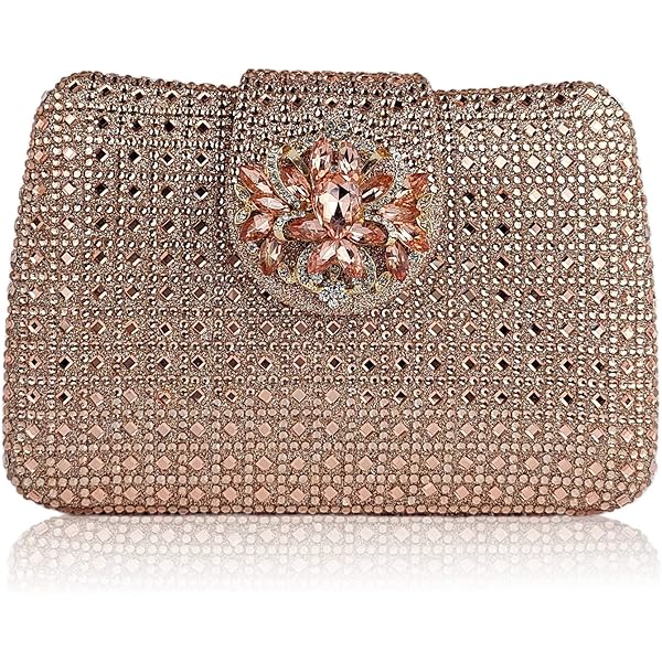 Boutique De FGG Monederos De Mano De Cristal Con Diseño De Pájaro Para Mujer, Elegante Bolso De Noche Con Diamantes De Imitación, Bolso De Mano Para Boda, Mini, Rojo Mezclado, Small