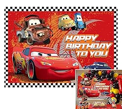 Car Racing Birthday 7x5ft Backdrop Racing Car Story