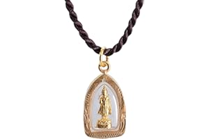 Artschatz Golden Weekday Buddha Pendant Necklace Amulet Charm - Sunday, Monday, Tuesday, Wednesday, Thursday, Friday, Saturday