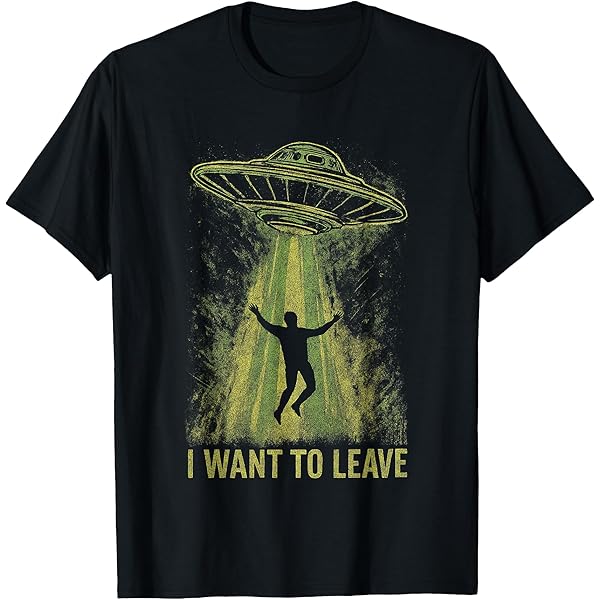 T-Shirt Uomo Bianca Con Stampa Alieno – Maglietta Originale E Divertente Per Gli Amanti Del Mistero