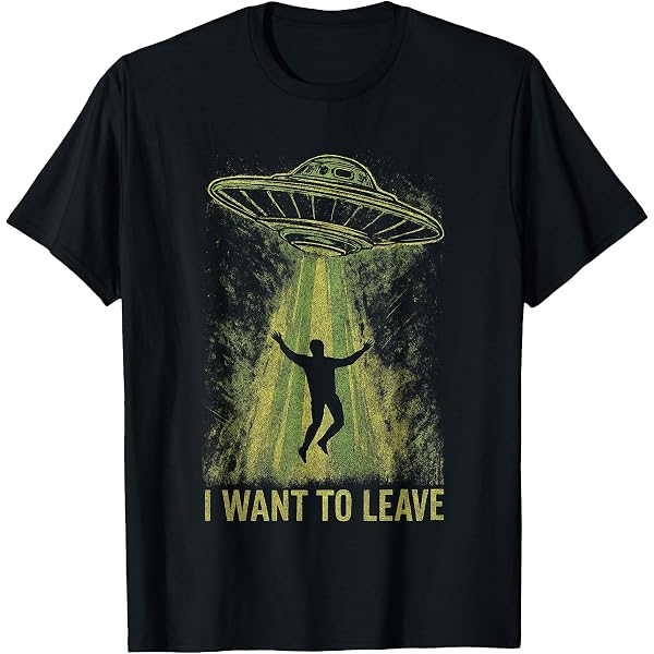 T-Shirt Uomo Bianca Con Stampa Alieno – Maglietta Originale E Divertente Per Gli Amanti Del Mistero
