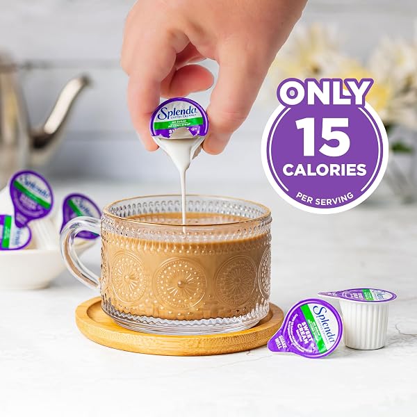 SPLENDA SINGLE SERVE COFFEE CREAMER CUPS, SUGAR FREE SWEET CREAM, 48 COUNT