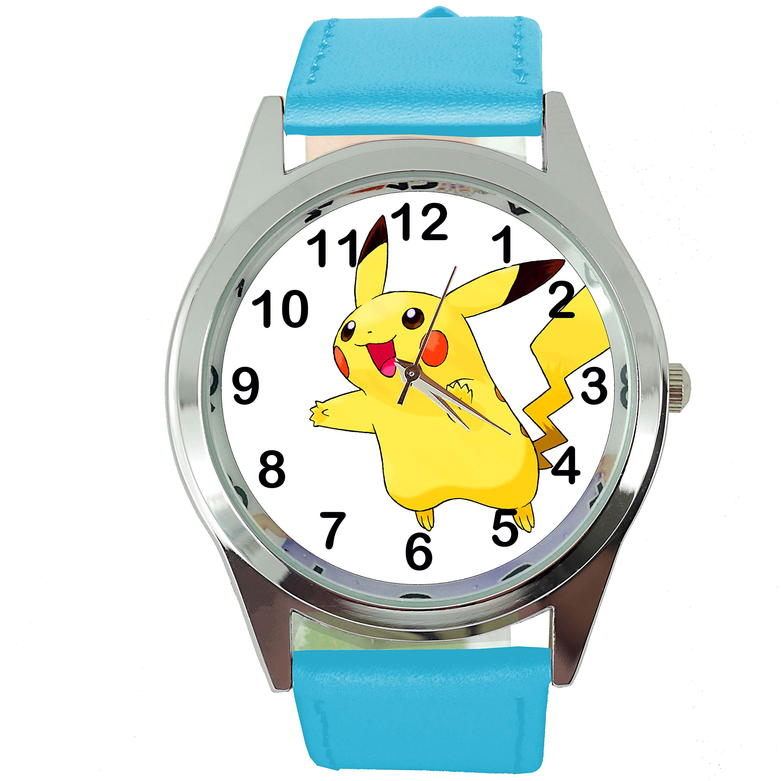 TAPORT Blue Leather Round Quartz Watch for Yellow Plush Fans