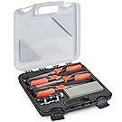 VonHaus 8 pc Craftsman Woodworking Wood Chisel Set for Carving with Honing Guide, Sharpening Stone and Storage Case