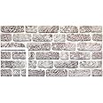 Dundee Deco 3D Wall Panels Brick Effect - Cladding White Grey Stone Look Wall Paneling, Styrofoam, Sample, Size 10 x 10 in.