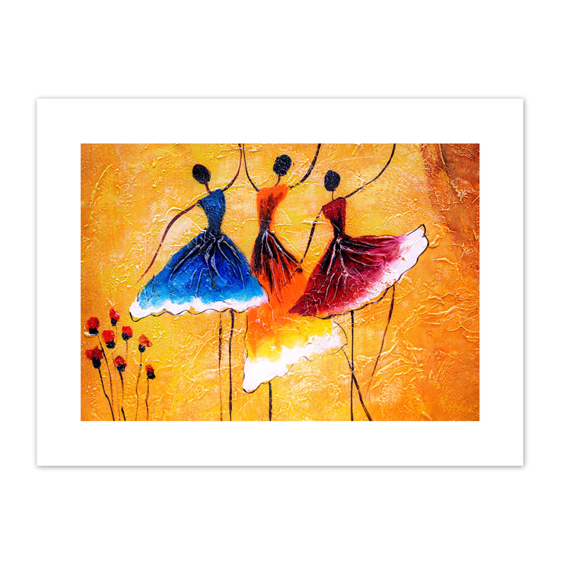 Ballet Dancers Painting Art Print Canvas Premium Wall Decor Poster
