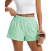 BTFBM Striped Boxer Shorts for Women 2026 Spring Summer Y2k Vacation Beach Bottoms Lounge Sleep Pajama PJ Pants Clothes