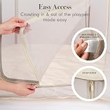 Tutti Bambini Foldable Baby Playpen 135x135x75 cm Breathable Mesh view 4