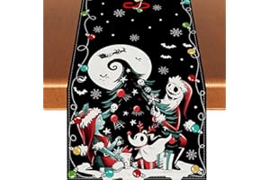 RVSTICTY Christmas Table Runner Merry Christmas Tablecloth Winter New Year Xmas Decorations and Supplies for Home Kitchen Table-13×72''