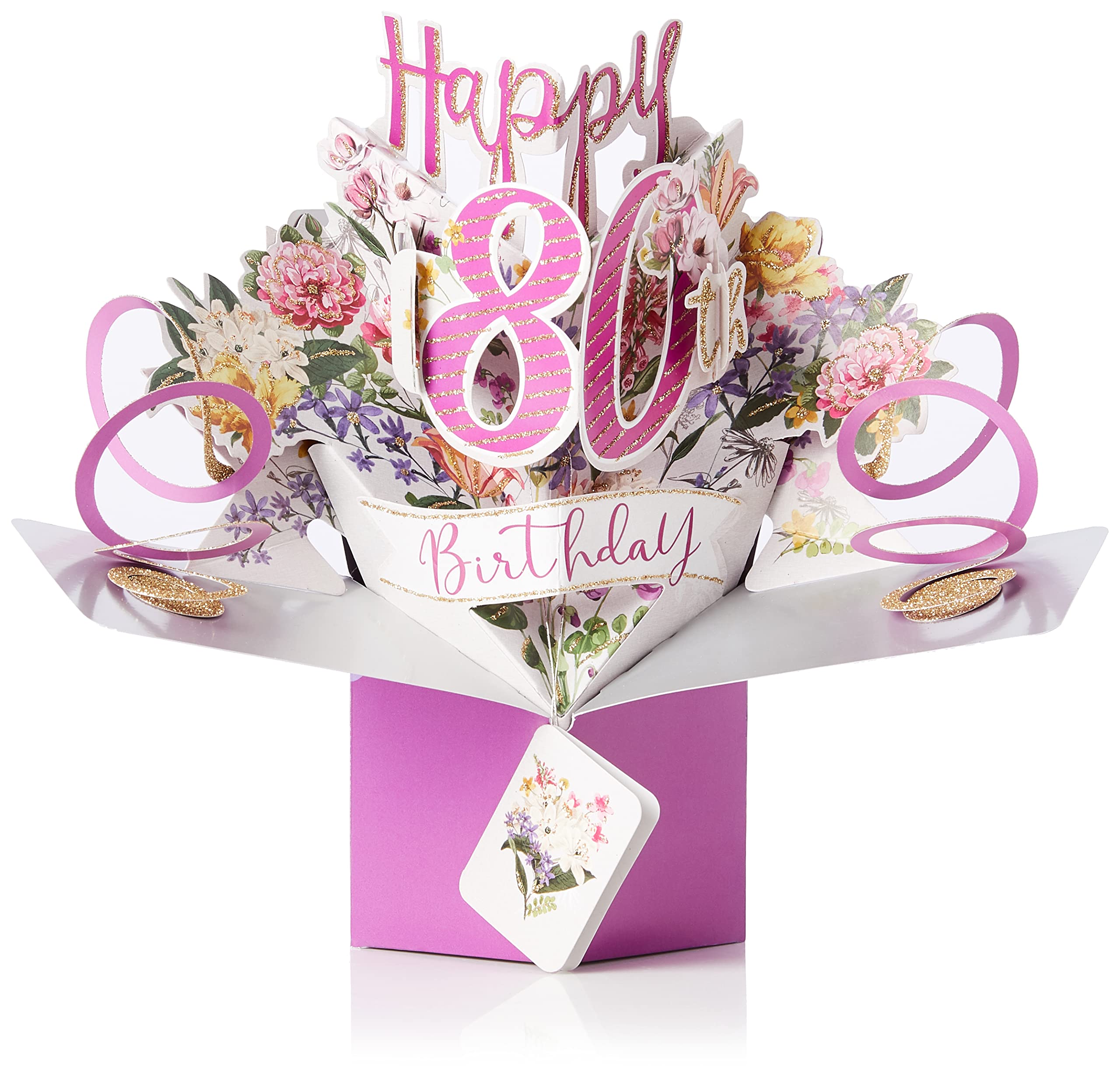 Photo 1 of Happy 80th Birthday Pop-Up Greeting Card Original Second Nature 3D Pop Up Cards