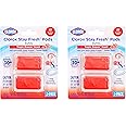 Clorox Stay Fresh Pods - Tropic Breeze Air Freshener and Odor Eliminator for Stay Fresh Toilet Seat, Orange, (4-Piece)