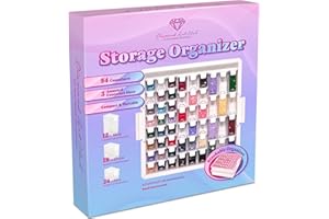 DIAMOND ART CLUB Diamond Painting Storage Organizer - 54 Premium Containers for Diamond Or Bead Storage - Portable, Stackable & Multi-Size Craft Organizers, Essential Diamond Painting Accessories