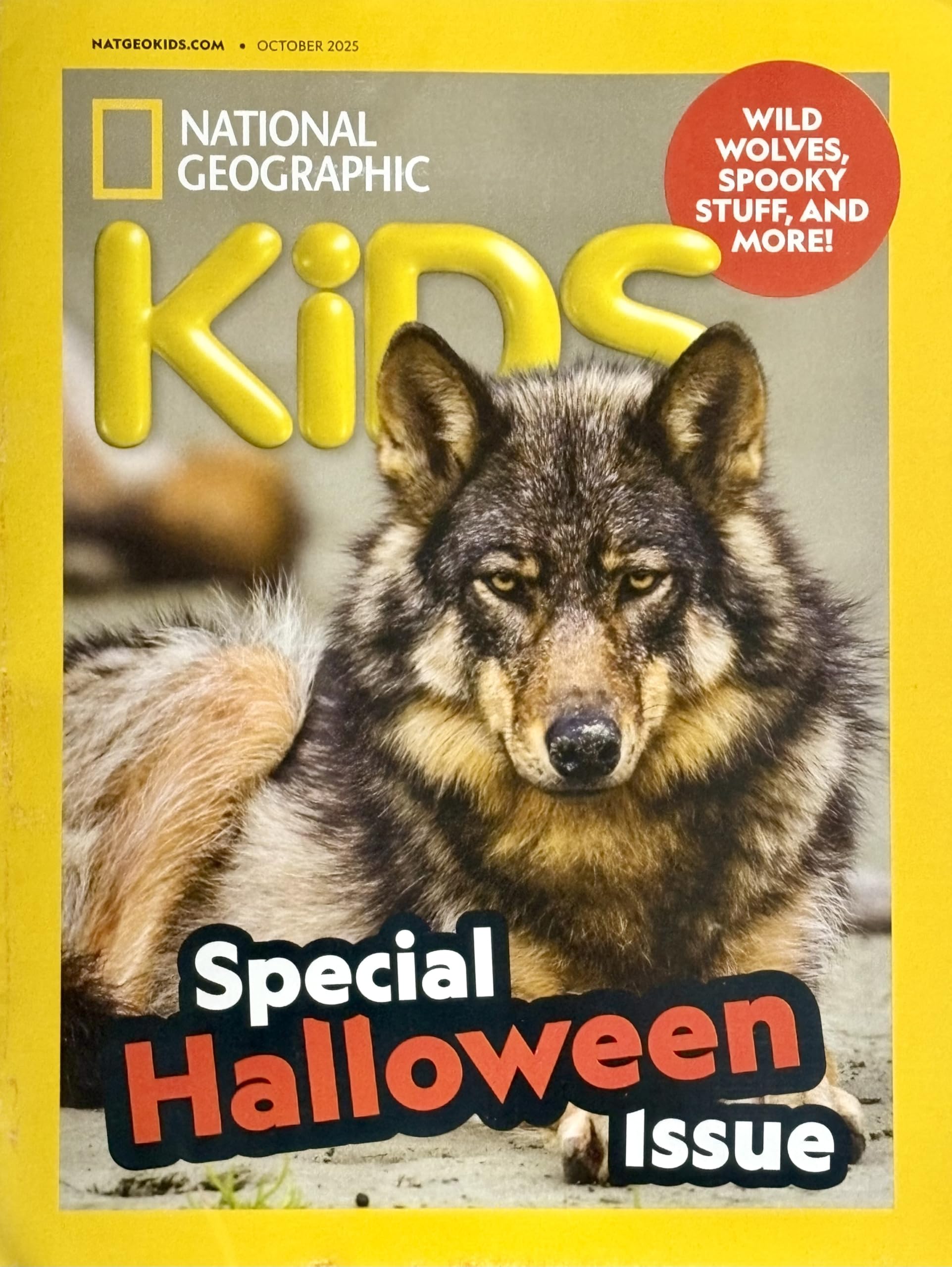 Photo 1 of National Geographic Kids Magazine (October 2025) Willd Wolves, Spooky Stuff & More! Special Halloween Issue