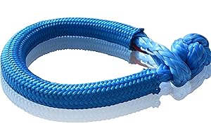 QIQU Synthetic Soft Shackle for Boating Sailing Halyard Dinghy (Blue, 1/4''x80mm)