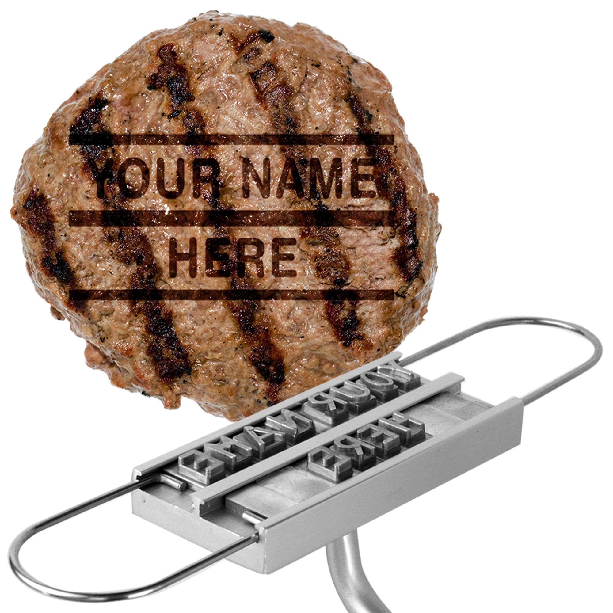 BBQ Branding Iron, Changeable Letters Personalized Barbecue Branding Iron Tool for Branding Steaks, Burgers, Chicken with Your Name