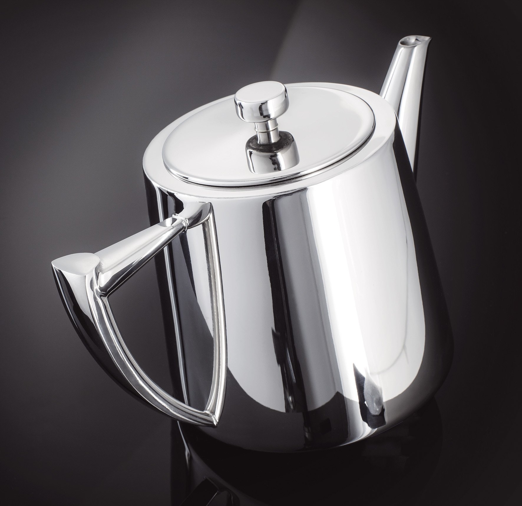 Stellar Luxe 3 Cup Teapot, 600ml Capacity, Mirror Polished Stainless Steel