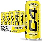 C4 Energy Drink, Lemonade "Limited Edition" Carbonated, Sugar Free Pre Workout Performance Drink with no Artificial Colors or Dyes, 16oz Pack of 12