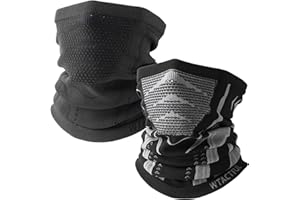 WTACTFUL Winter Neck Warmer Gaiter (1Pack or 2Pack), Breathable Face Mask for Ski, Snowboard, Running, Hiking