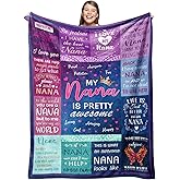 Gevuto Nana Gifts Blanket 50" X 60" - Birthday Gifts for Nana - Nana Gifts from Grandkids - Grandma Gifts for Mothers Day - Nana Birthday Gifts - Gigi Gifts for Grandma - Best Nana Ever Gifts