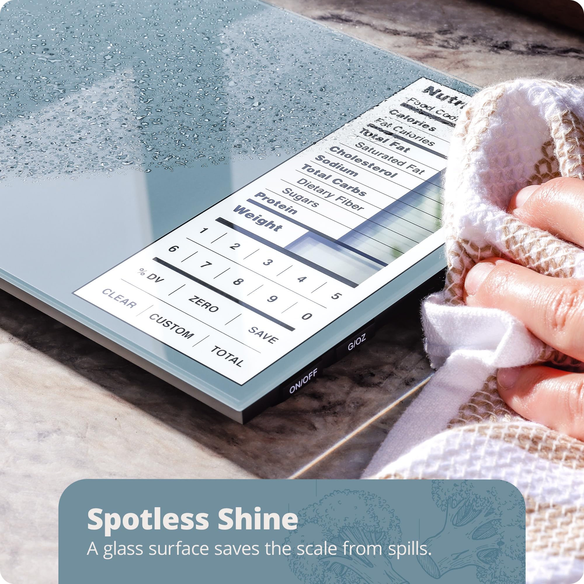 Greater Goods Digital Nutrition Scale – Accurate Macro and Calorie Tracking for Meal Prep, Weight Loss, and Healthy Eating | 2,000 Built-in Foods, Intuitive Nutrition Label Display, 11lb Cap, Blue