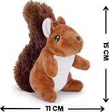Zappi Co Squirrel Plush Toy 15cm 100% Recycled Eco Friendly Stuffed Animal view 4