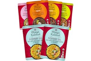 Maya Kaimal Foods - Organic Indian Everyday Dal - 6 pack variety of 10oz Ready to Eat Meals - Fully Cooked - Vegan - Kosher - Microwavable - made from Lentils, Beans, Squash, Coconut, Peas