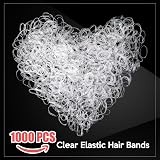 Sularpek 1000 Pcs Clear Elastic Hair Bands with 2 Hair Tools & Remover view 3