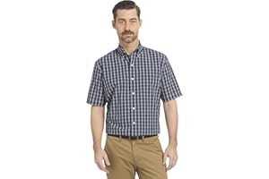 Arrow 1851 Men's Hamilton Poplins Short Sleeve Button Down Plaid Shirt