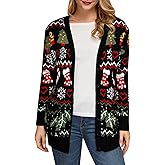 For G and PL Womens Ugly Christmas Sweater Funny Button Down Cardigan with Pockets