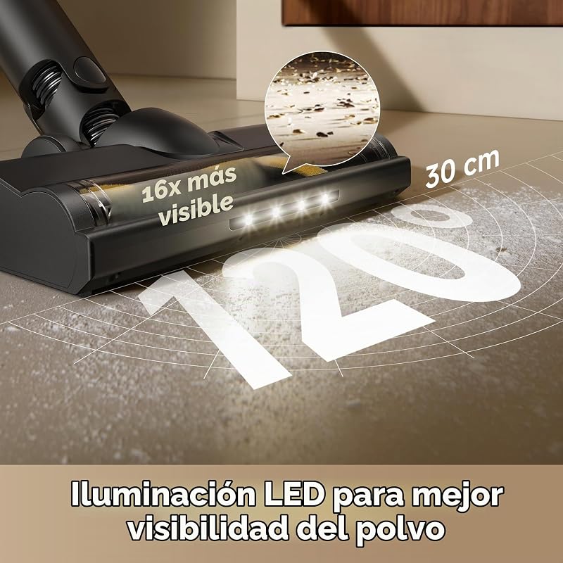 R10s Lite-A, Aspirador sin Cable, 25000 PA/75AW, Tubo Plegable