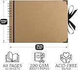 Bstorify Large Scrapbook Photo Album 80 Pages 28 x 20 cm with 174 Accessories view 2