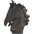 Deco 79 Polystone Horse Decorative Sculpture Home Decor Statue, Accent Figurine 22" x 7" x 25", Brown