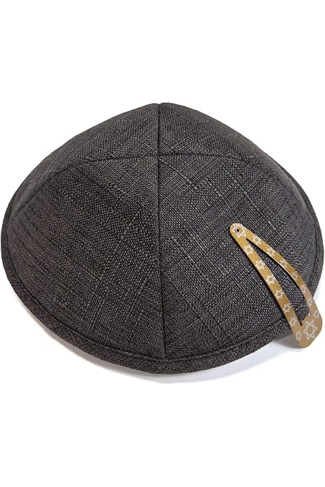 Kippa Tricotée Main Pour Homme - Polyester, 16cm, Étoile De David - Couleur Assortie - 4