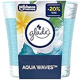 Glade Scented Candle, Aqua Waves, Air Freshener Infused with Essential Oils for Home Fragrance, 1-Wick Candle, 1 Count