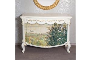 Flortlias Large Decoupage Paper for Furniture, Floral Printed Tissue Paper for Furniture, DIY Crafts Rice Papers, Bloom Lily, 33.07'' x 39.37''