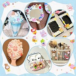 60Pcs Rose Pink Slime Charms Assorted Cute Decoden