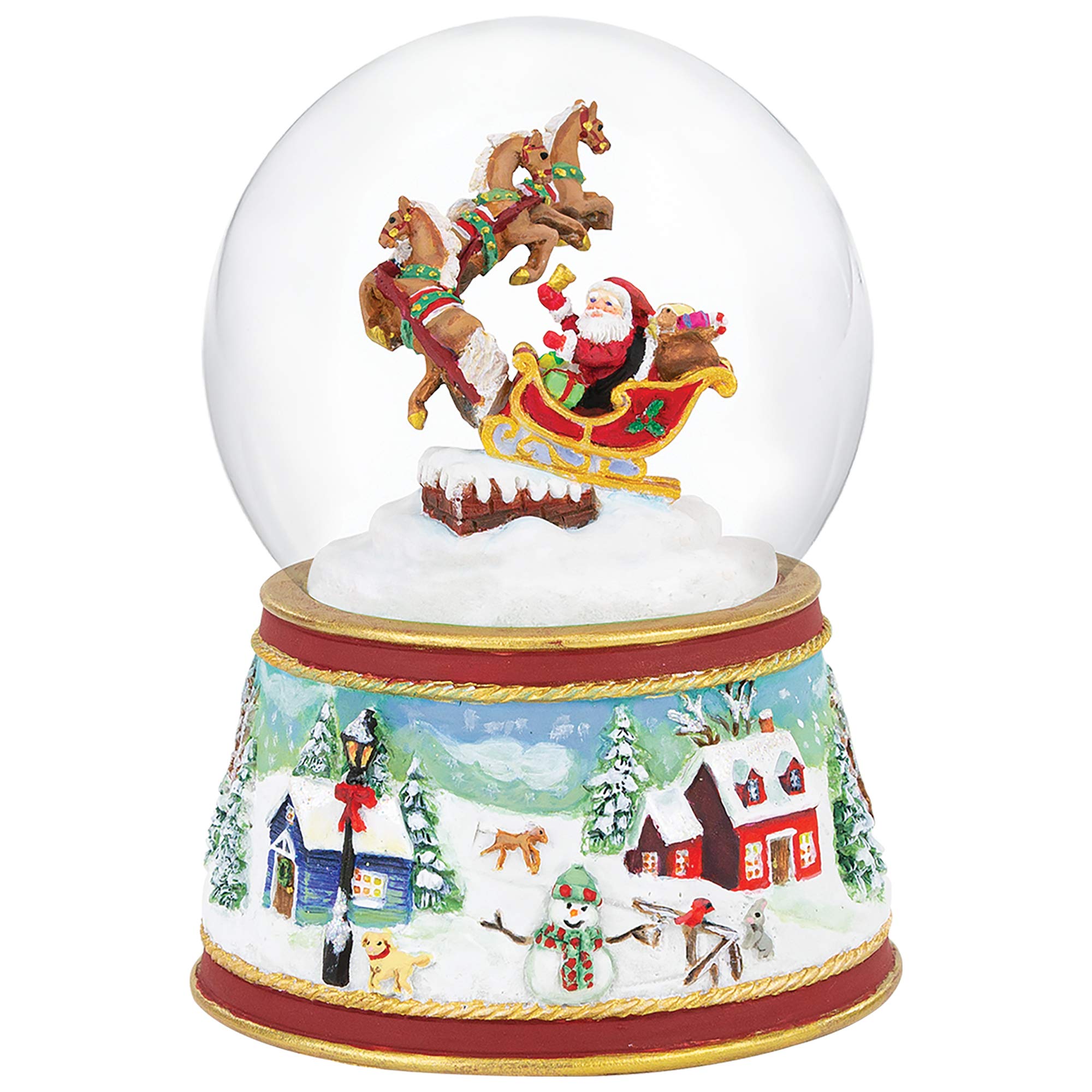 Breyer Horses 2021 Christmas Collection | Musical Snow Globe -Santa's Sleigh | Model #700242 Multicolor