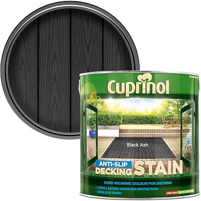 Cuprinol Exterior Woodcare Black Ash 2.5 L Deck Stain Matte Finish