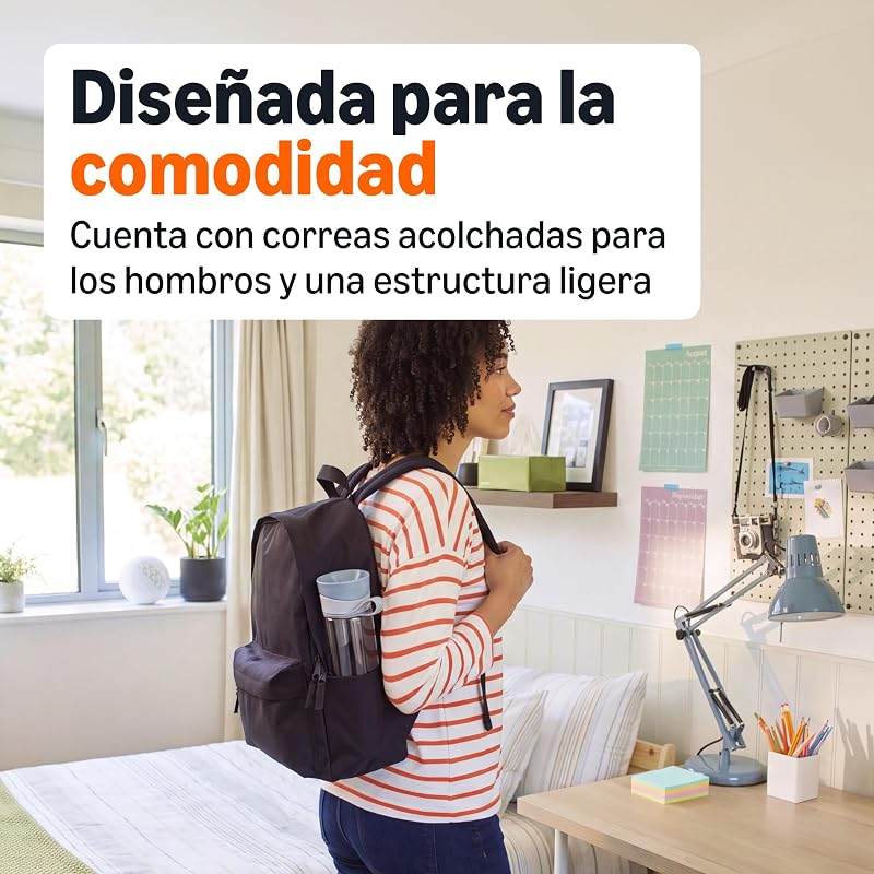 Mochila Clássica/Diária/Escolar, Preta, 1 Unidade