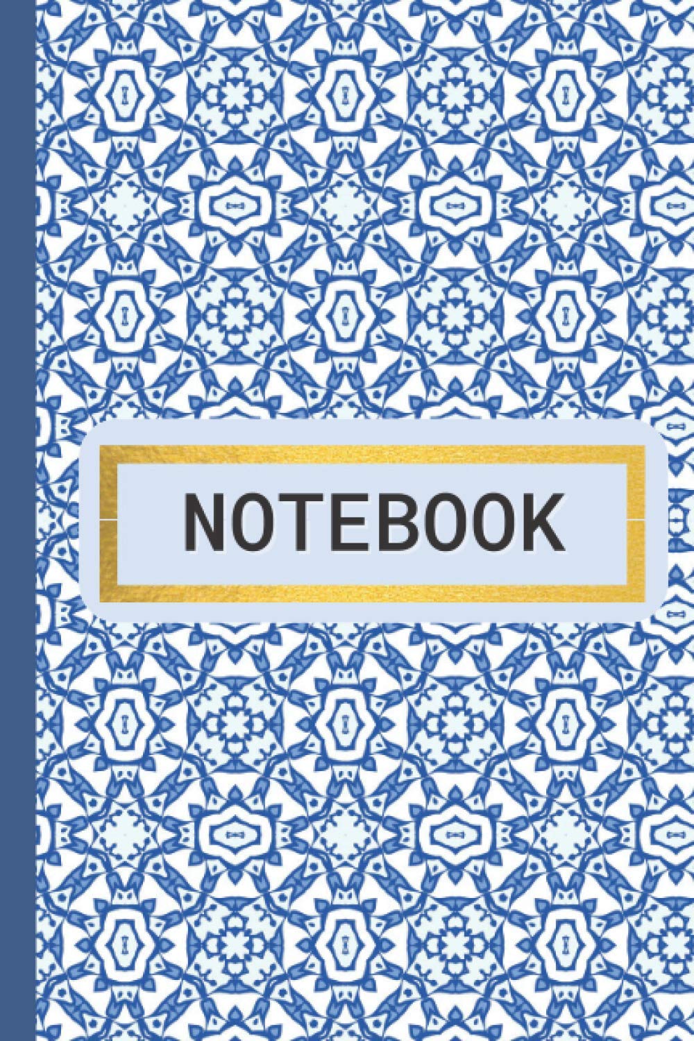Notebook: 6'' x 9'' inches (A5 Size) Blank Lined Journal/Notebook With Colorful Moroccan Carpet Pattern (Paperback) - Moroccan Rug Design - Deferent Shades Of Colors Glossy Cover