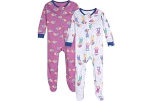 Onesies Brand, Baby Girls, 2-Pack Footed Pajamas