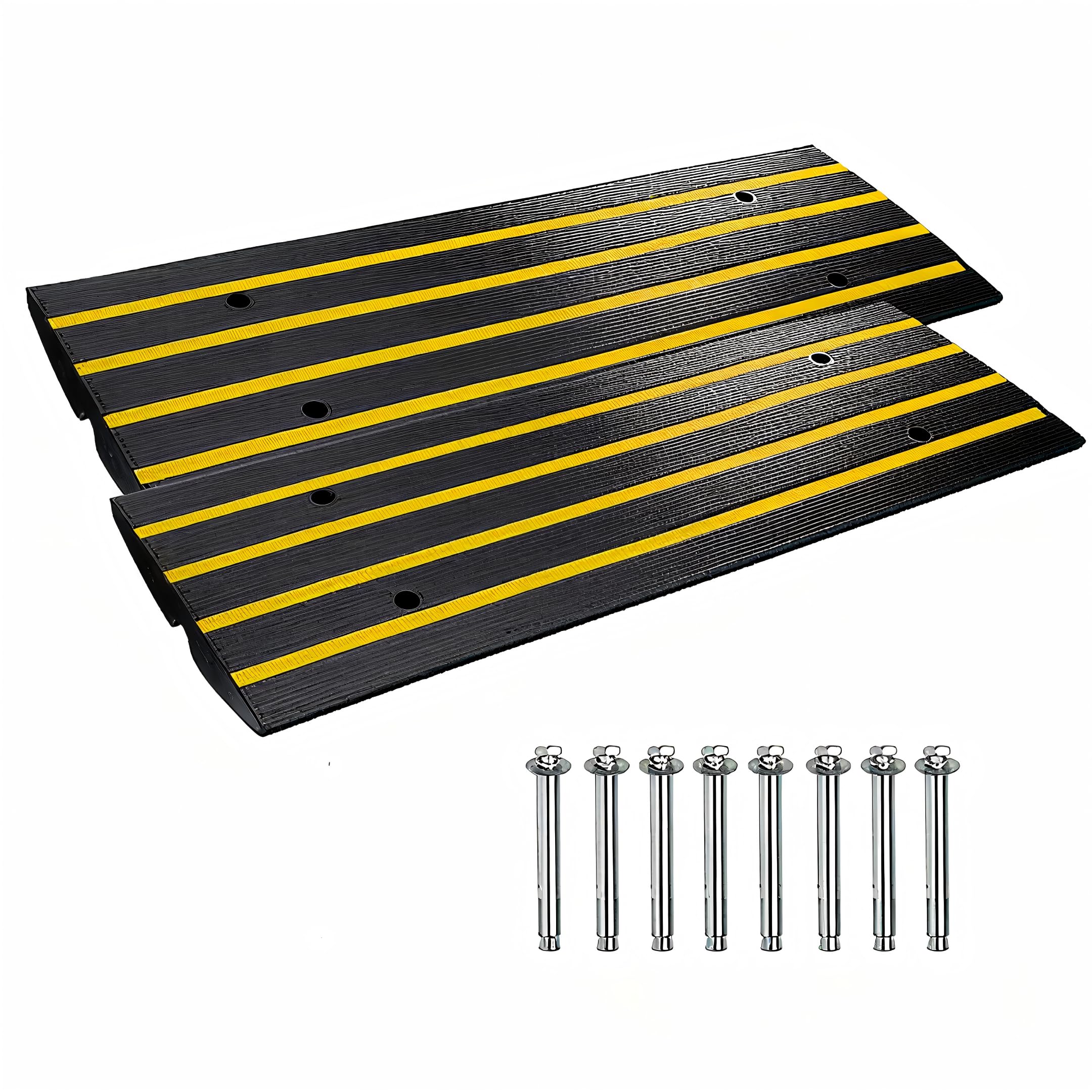 Photo 1 of ** missing hardware**
48" Car Driveway Rubber Curb Ramps, 2 Packs Heavy Duty Driveway Gutter Slope Ramp, Low Profile Design for Cars, Water Channel for Drainage, Curbside Bridge Ramp for Loading Dock Garage Sidewalk