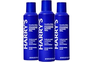 Harry's Foaming Shave Gel for Men with Aloe - (3 Pack) 6.7oz - Soothes and Cushions Skin for Shaving - Safe For Sensitive Skin