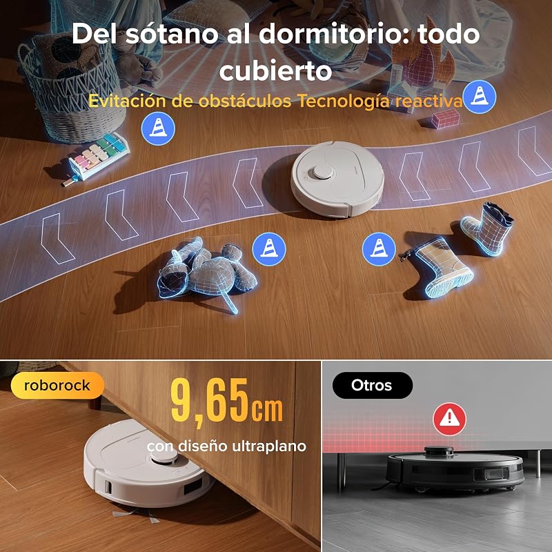 Qrevo S Pro Set Robot Aspirador (Versión Mejorada del QV 35A) Succión de 18500 Pa, Base Todo en Uno, 2,7L Bolsa para Polvo, Sistema antienredos, Evitación de Obstáculos, Blanco